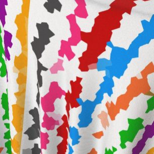 Kleurrijk Onregelmatig Abstract Ontwerp Wit Stof