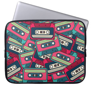 Kleurrijk, onregelmatig, naadloos Cassette patroon Laptop Sleeve