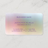 Kleurrijk ontwerp Elegant Monogram Minimalistisch Visitekaartje (Achterkant)