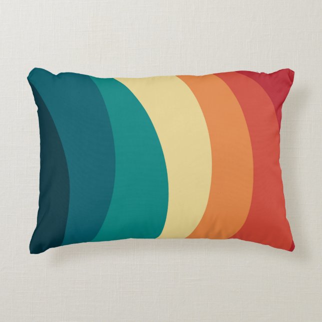 Kleurrijk ontwerp met retro-stijl accent kussen (Voorkant)
