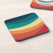 Kleurrijk ontwerp met retro-stijl bier onderzetter (Linkerzijde)