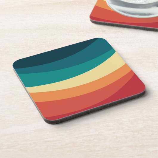 Kleurrijk ontwerp met retro-stijl bier onderzetter (Linkerzijde)