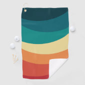 Kleurrijk ontwerp met retro-stijl golfhanddoek (Insitu)