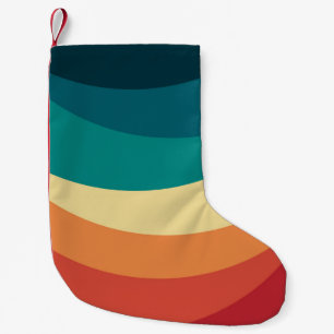 Kleurrijk ontwerp met retro-stijl kleine kerstsok