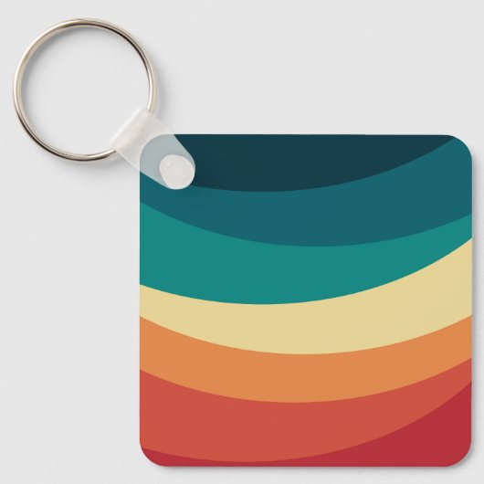Kleurrijk ontwerp met retro-stijl sleutelhanger (Voorkant)