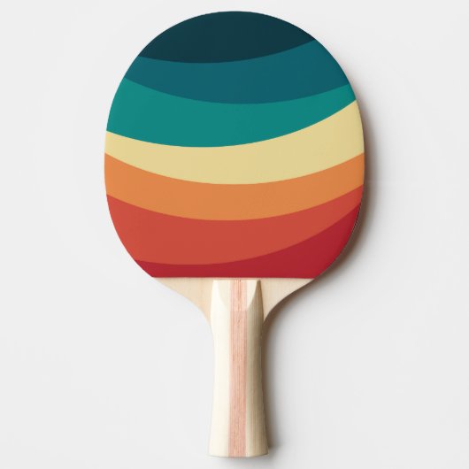 Kleurrijk ontwerp met retro-stijl tafeltennisbatje (Voorkant)