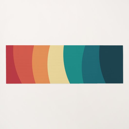 Kleurrijk ontwerp met retro-stijl yogamat (Achterkant (horizontaal))