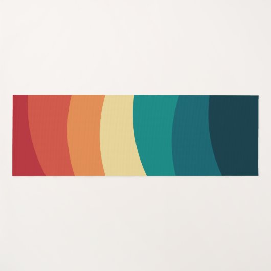 Kleurrijk ontwerp met retro-stijl yogamat (Voorkant (horizontaal))