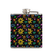 Kleurrijk ontwerp van achtergrond voor kinderen heupfles (Achterkant)