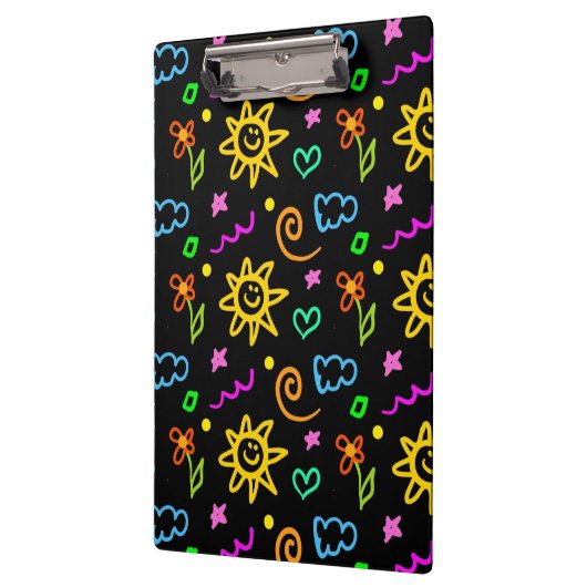 Kleurrijk ontwerp van achtergrond voor kinderen klembord (Links)