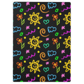 Kleurrijk ontwerp van achtergrond voor kinderen klembord (Achterkant)