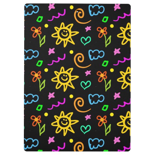 Kleurrijk ontwerp van achtergrond voor kinderen klembord (Achterkant)