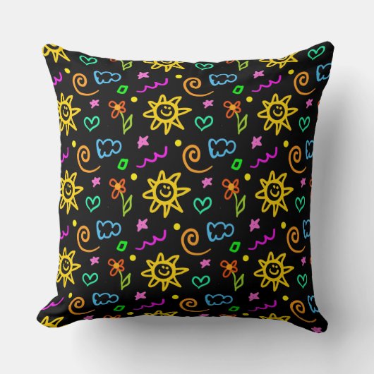 Kleurrijk ontwerp van achtergrond voor kinderen kussen (Voorkant)