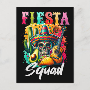 Kleurrijk ontwerp van de Cinco de Mayo Fiesta Squa Briefkaart