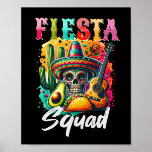 Kleurrijk ontwerp van de Cinco de Mayo Fiesta Squa Poster