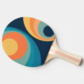 Kleurrijk ontwerp van de retrorcirkels tafeltennisbatje (Zijkant)