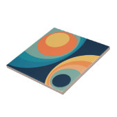 Kleurrijk ontwerp van de retrorcirkels tegeltje (Zijkant)