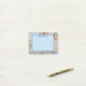 Kleurrijk ontwerp van een hete luchtballon in wate post-it® notes (Op bureau)