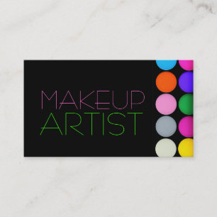 Kleurrijk Oogschaduwpalet Make-up Artiesten Cosmet Visitekaartje