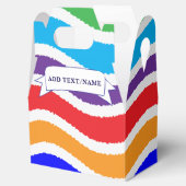 Kleurrijk, op maat gescheurd papiereffect bedankdoosjes (Geopend)