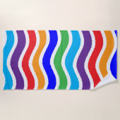 Kleurrijk, op maat gescheurd papiereffect strandlaken (Voorkant)