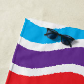 Kleurrijk, op maat gescheurd papiereffect strandlaken (In situ)