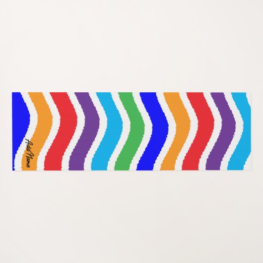 Kleurrijk, op maat gescheurd papiereffect yogamat (Achterkant (horizontaal))