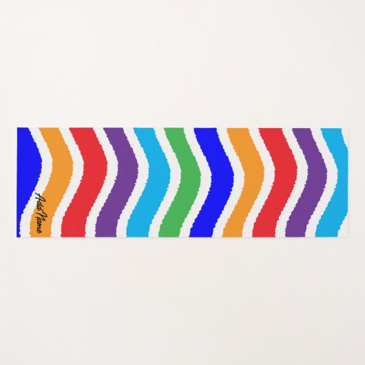 Kleurrijk, op maat gescheurd papiereffect yogamat (Voorkant (horizontaal))