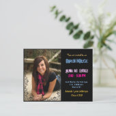 Kleurrijk openhuis briefkaart (Staand voorkant)