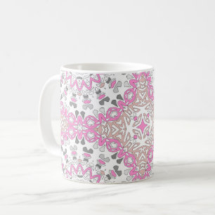 Kleurrijk ornament mandala caleidoscoop koffiemok