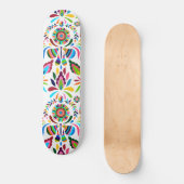 Kleurrijk Otomi Butterfly Vold Patroon Skateboard (Voorkant)