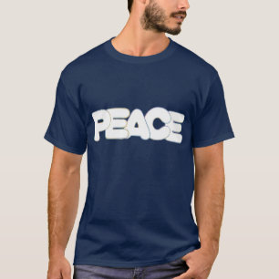 Kleurrijk overzicht van de Vrede, woordoverhemden T-shirt
