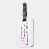 Kleurrijk owl bagagelabel (Achterkant verticaal)