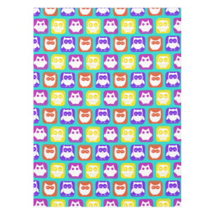 Kleurrijk owl patroon tafelkleed