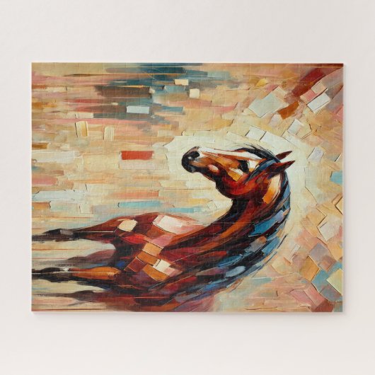 Kleurrijk Paard 500 Stuk Puzzel Legpuzzel (Horizontaal)