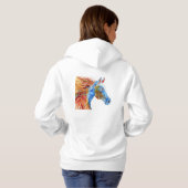 Kleurrijk Paard Hoodie (Achterkant volledig)