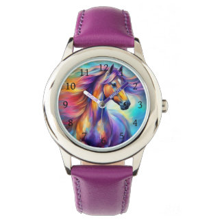 Kleurrijk Paard Kleurig Horloge