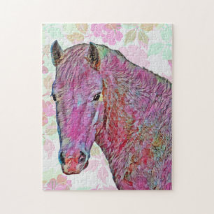 Kleurrijk Paard Kunst Patroon Puzzel