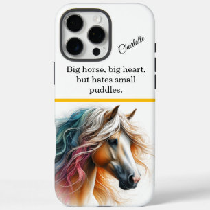 Kleurrijk paard met stromende manen iPhone 16 pro max hoesje