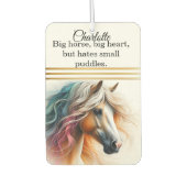 Kleurrijk paard met stromende manen luchtverfrisser (Voorkant)