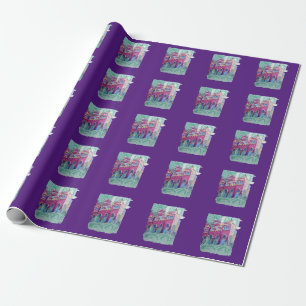 Kleurrijk Paarse kasteel in Boedapest Cadeaupapier