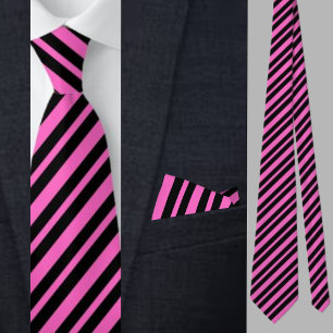 Kleurrijk Paarse strepenpatroon Stropdas