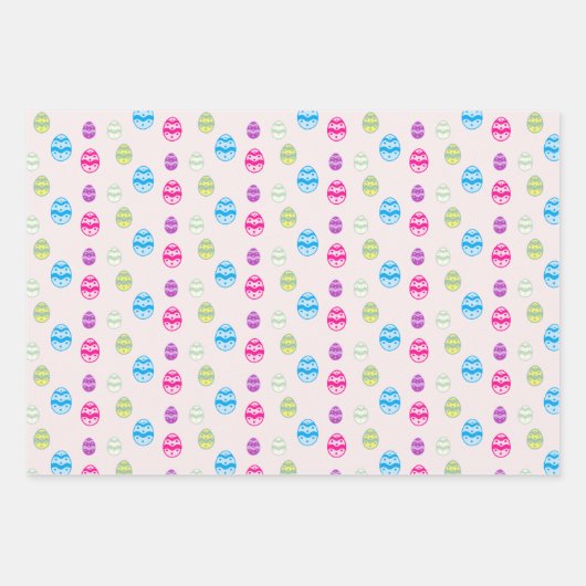 Kleurrijk paaspatroon papierbladen overvullen inpakpapier vel (Voorkant 3)