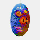 Kleurrijk Pacifisch rif vissierlijk Keramisch Ornament (Rechts)