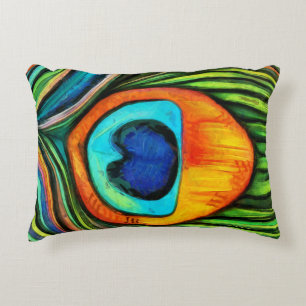 Kleurrijk pacock Firebird Feather Painting Accent Kussen