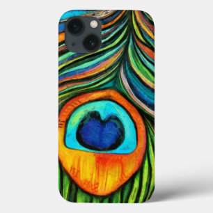 Kleurrijk pacock Firebird Feather Painting iPhone 13 Hoesje