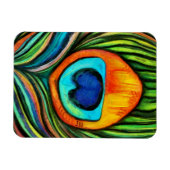 Kleurrijk pacock Firebird Feather Painting Magneet (Horizontaal)