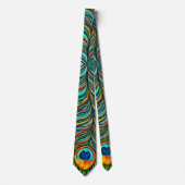 Kleurrijk pacock Firebird Feather Painting Stropdas (Voorkant)