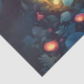 kleurrijk paddenstoelenbos tissuepapier (Detail)