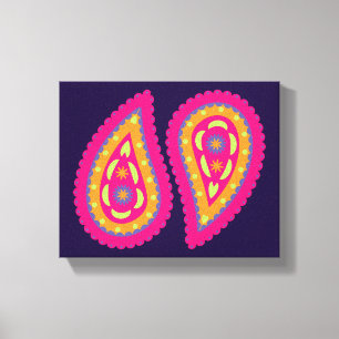 Kleurrijk Paisley Canvas Afdruk